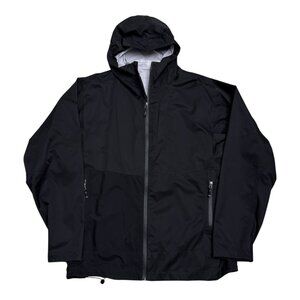AMERICAN TALL Waterproof Lightweight Windbreaker Black Jacket Mens XL Tall